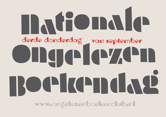 Nationale Ongelezen Boekendag poster liggend